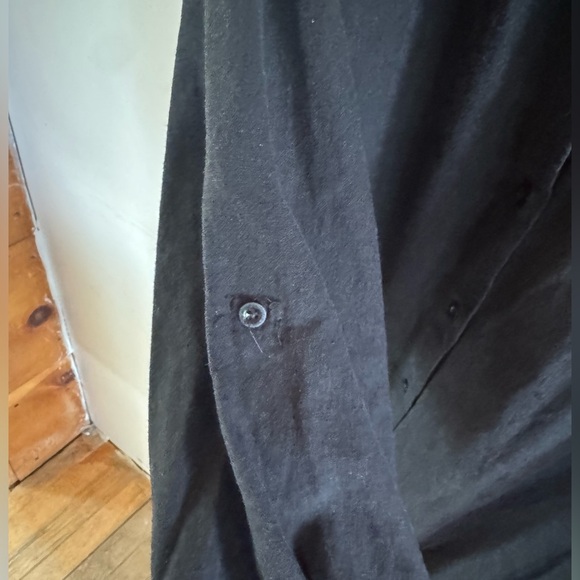 Jessica London Women’s 4X Linen blend black blouse minimalist Lagenlook comfort - Picture 5 of 12